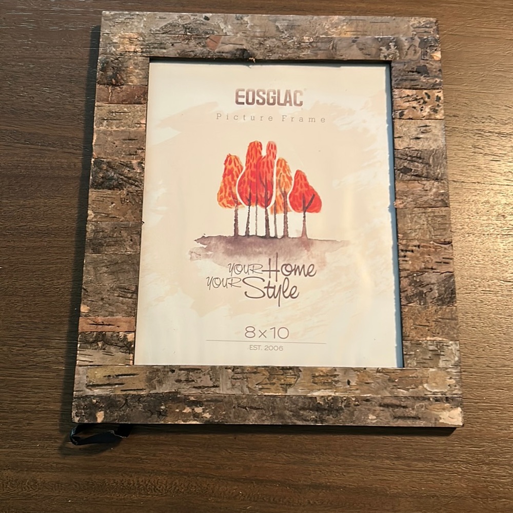 New 8x10 bark picture frame